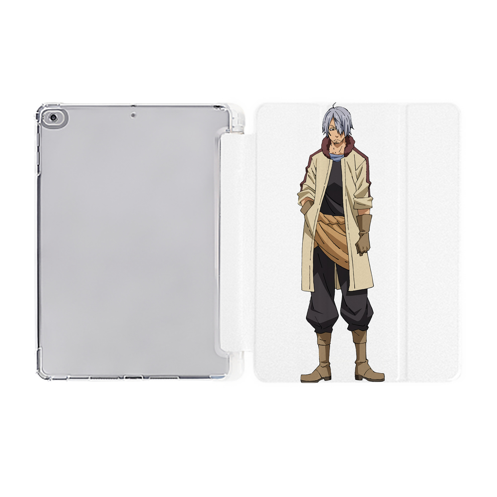 （画像用） 転スラ Regarding Reincarnated to Slime IPad ケース ペン収納付き 三つ折りスタンド PUレザー×シリコン 対応機種9.5/10.5/10.9インチ